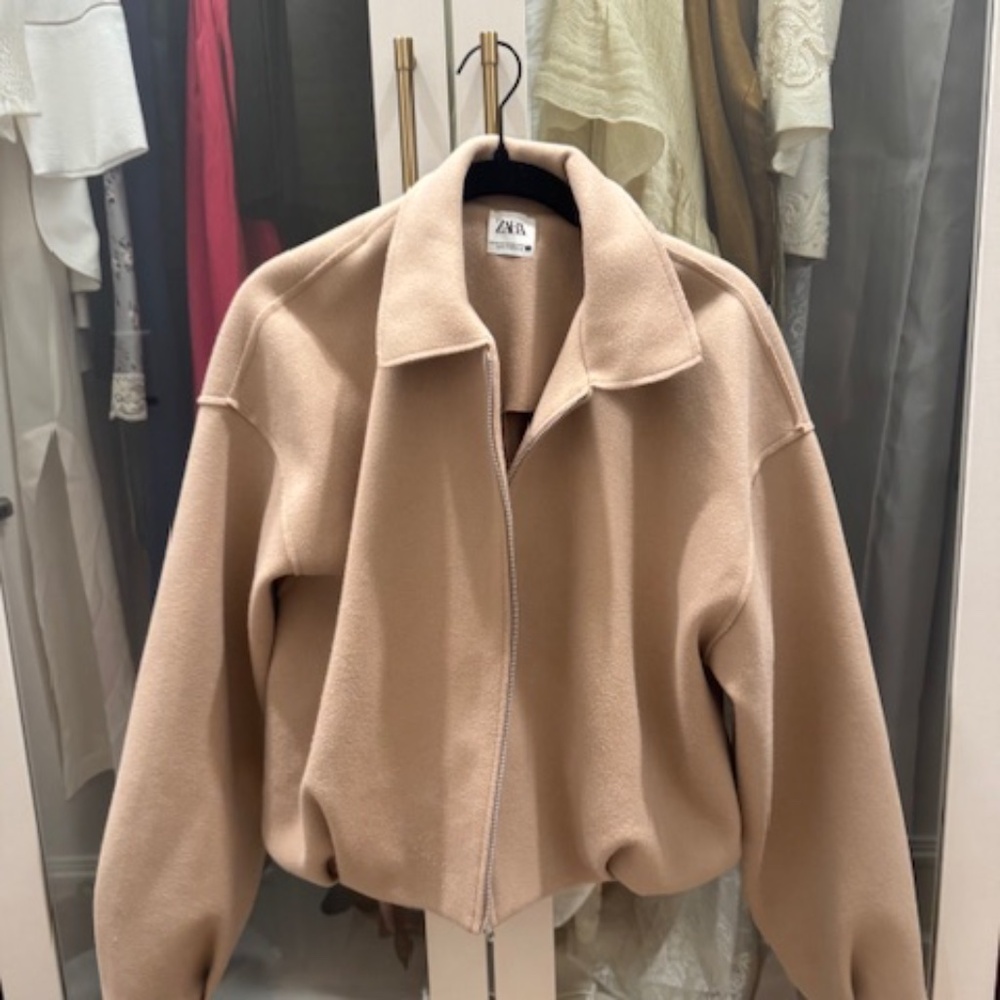 Zara Tan Bomber Jacket